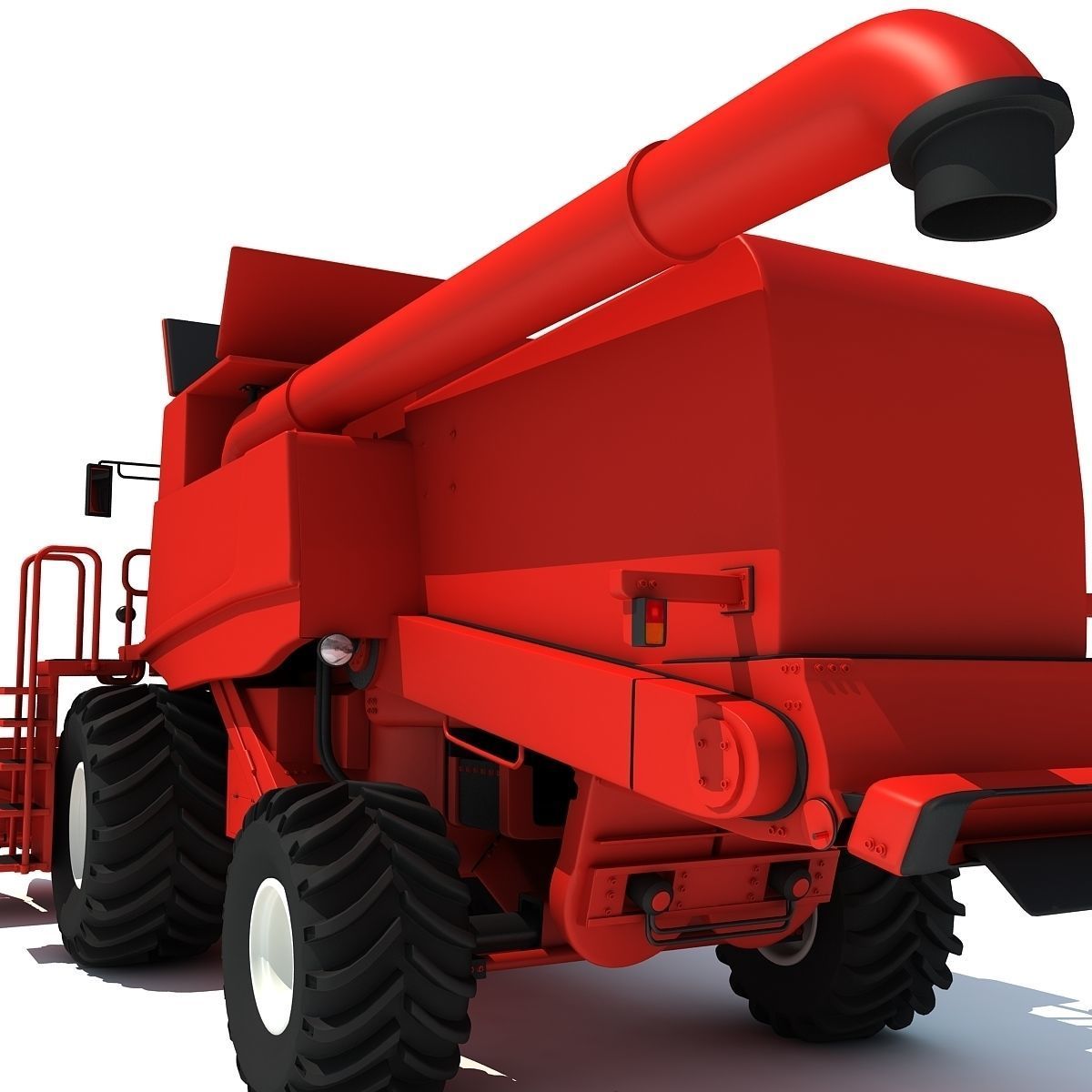 Red Combine Harvester 3 3D model_13