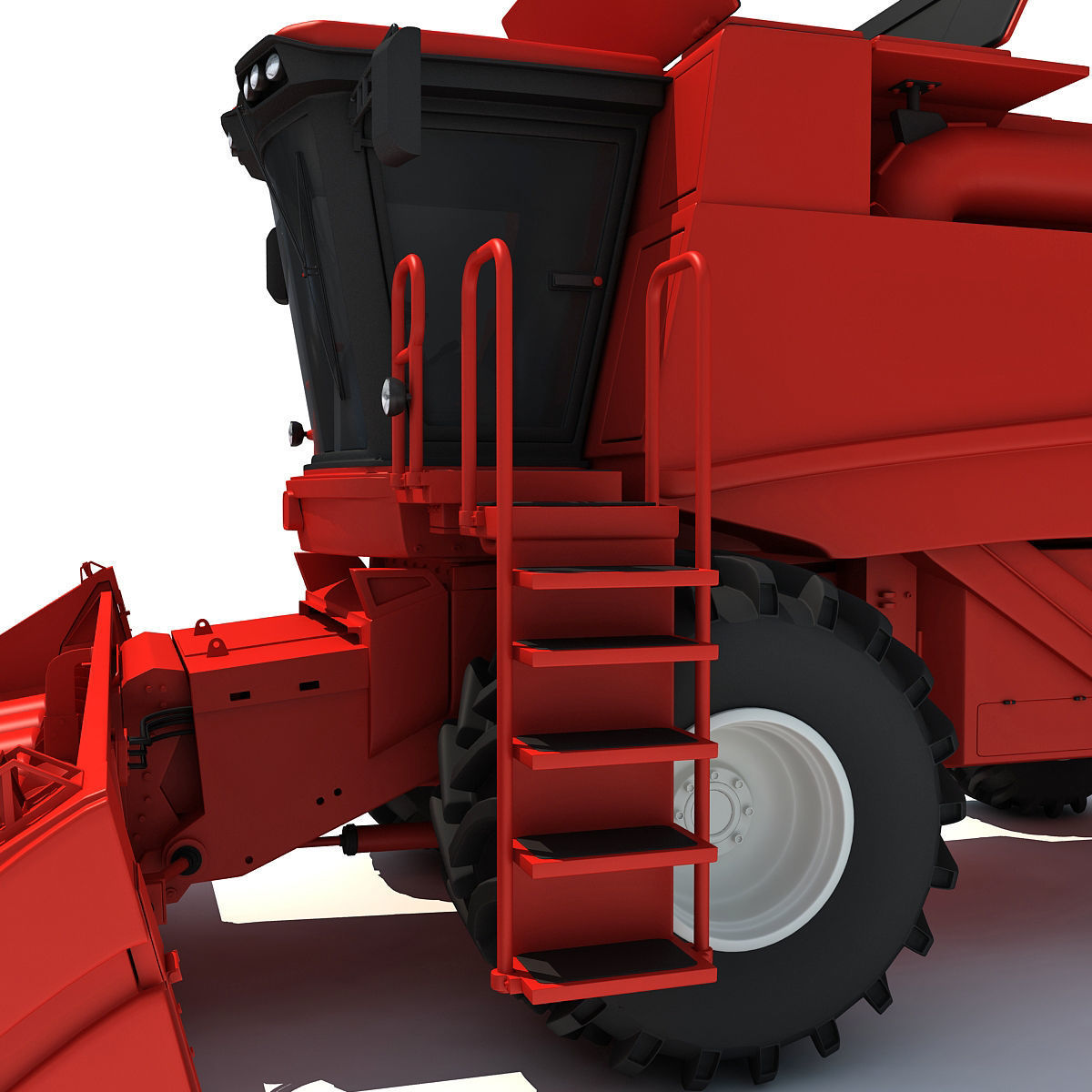 Red Combine Harvester 3 3D model_11