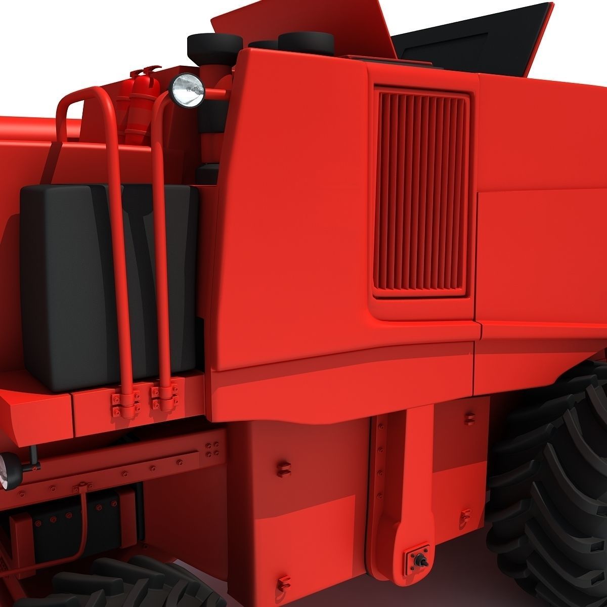 Red Combine Harvester 3 3D model_10