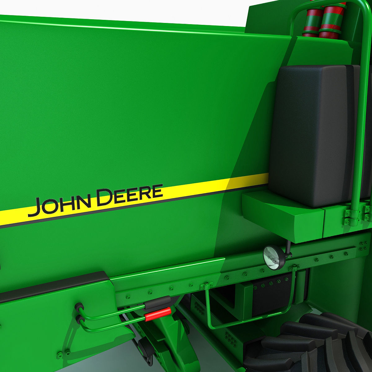 Green Combine Harvester 3D model_22