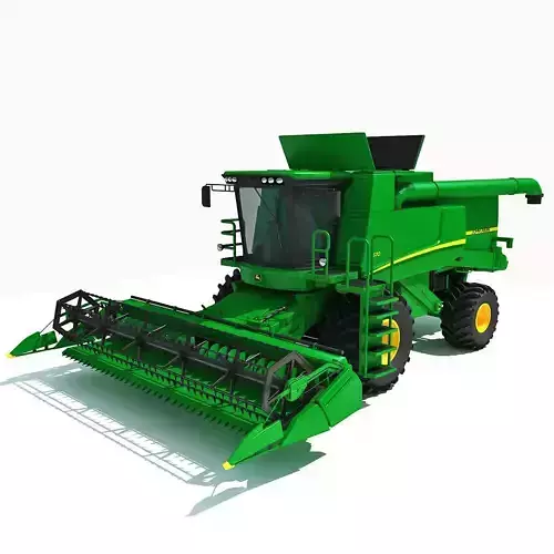 Green Combine Harvester 3D model