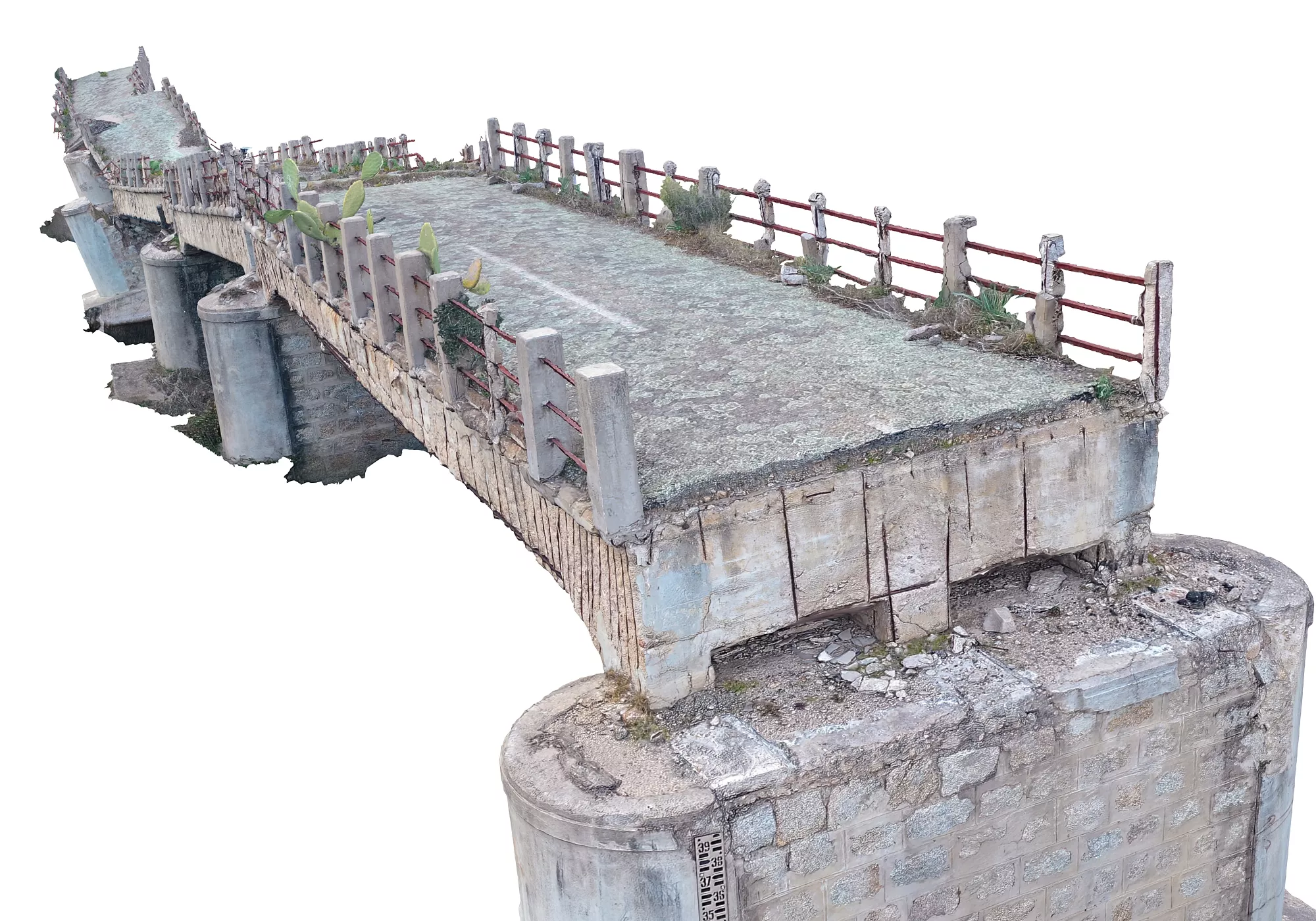 Fallen Bridge Low-poly 3D model