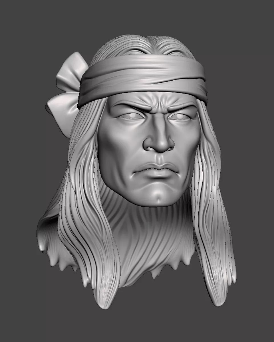 Apache chief headsculpt head sculpt 3D print model