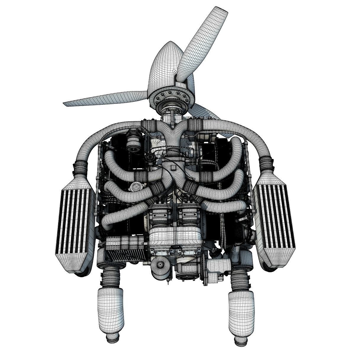 Aircraft Engine Of Continental IO-550  3D model_18
