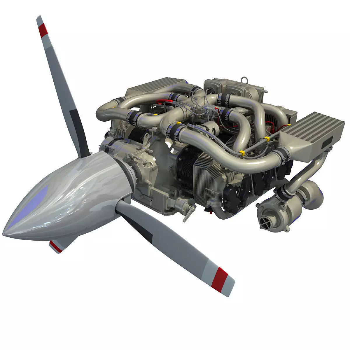 Aircraft Engine Of Continental IO-550  3D model_0