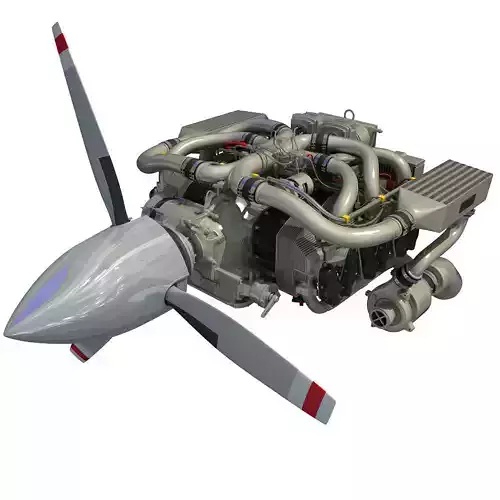 Aircraft Engine Of Continental IO-550  3D model