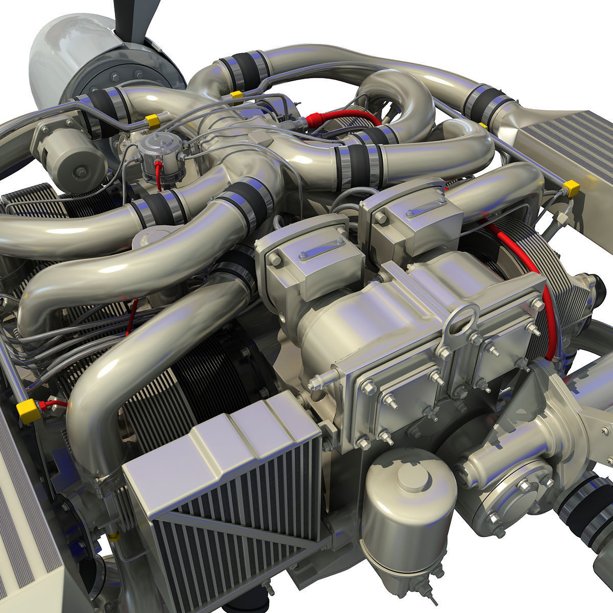 Aircraft Engine Of Continental IO-550  3D model_12