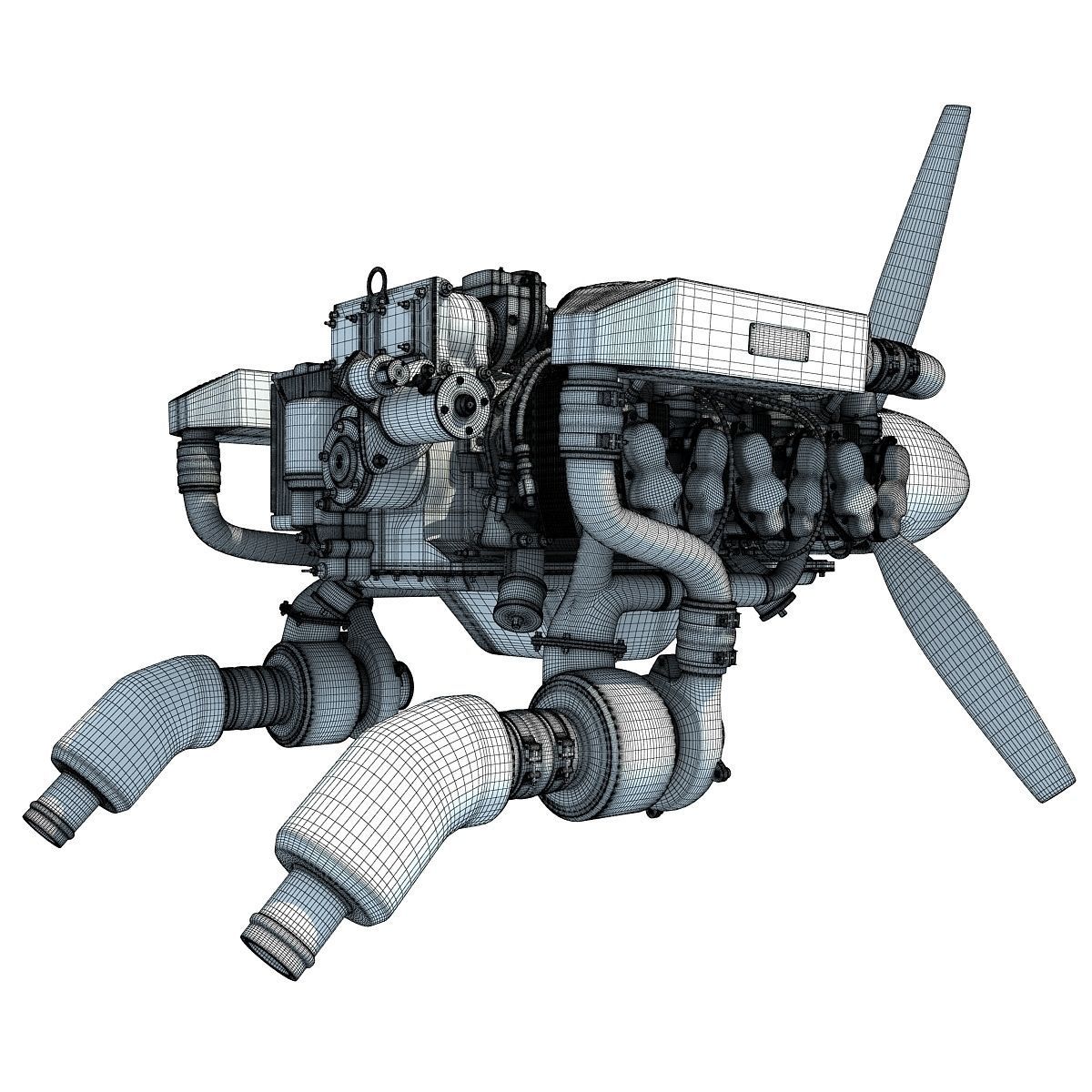 Aircraft Engine Of Continental IO-550  3D model_20