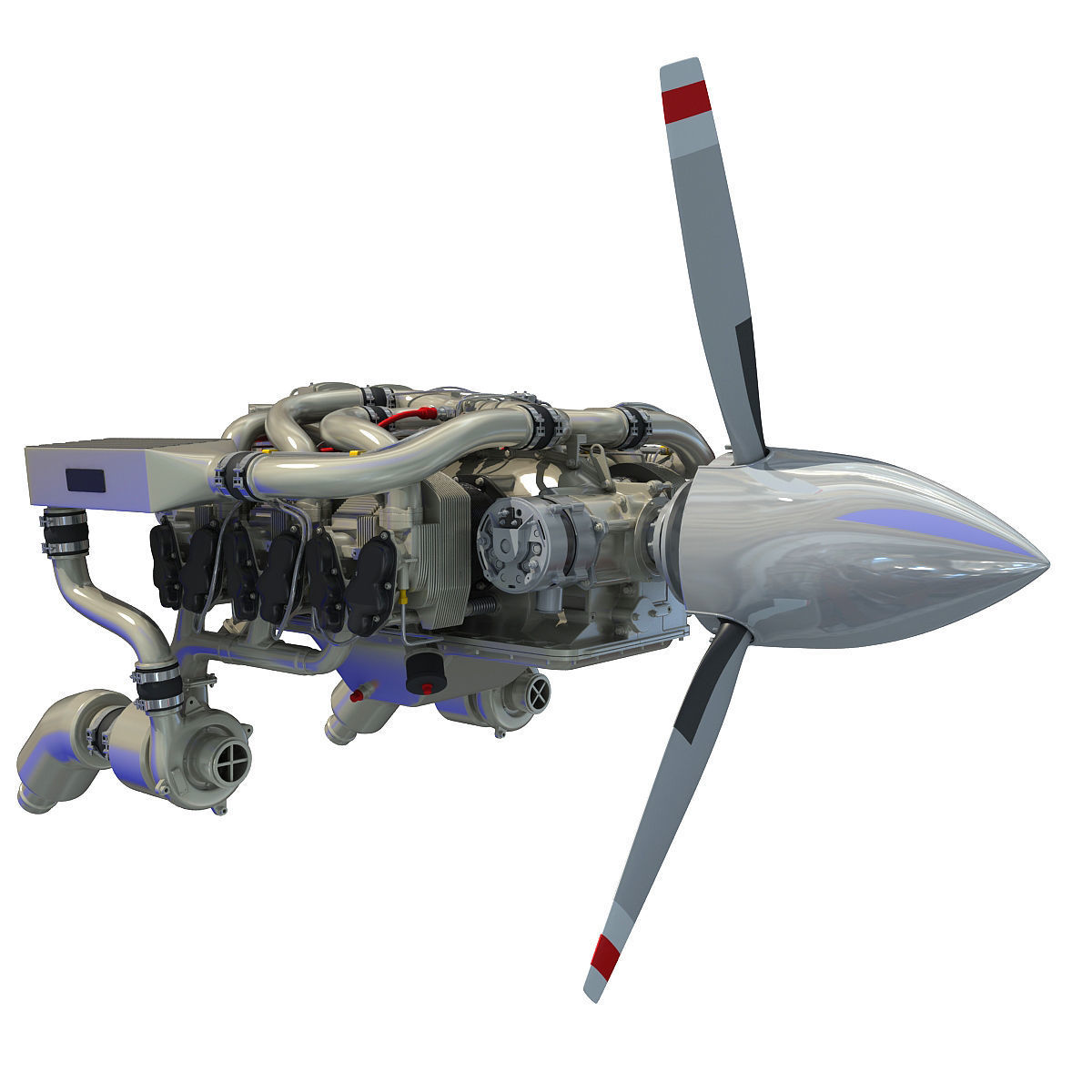 Aircraft Engine Of Continental IO-550  3D model_1