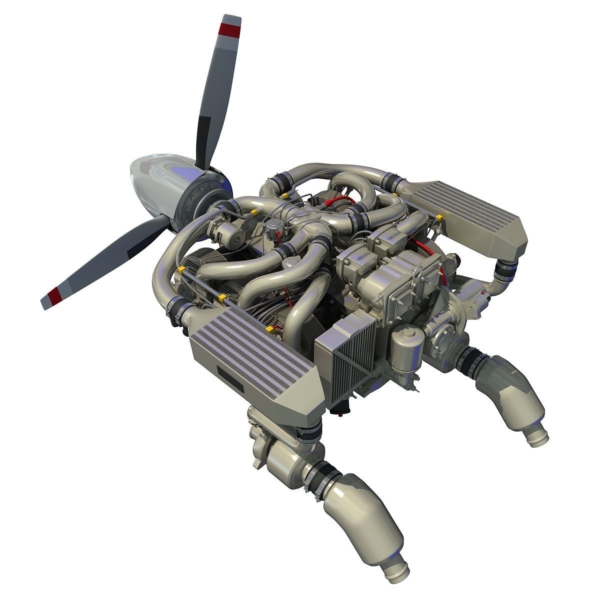 Aircraft Engine Of Continental IO-550  3D model_3