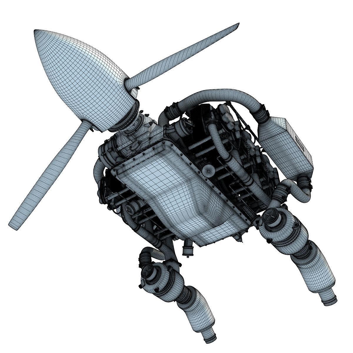 Aircraft Engine Of Continental IO-550  3D model_17