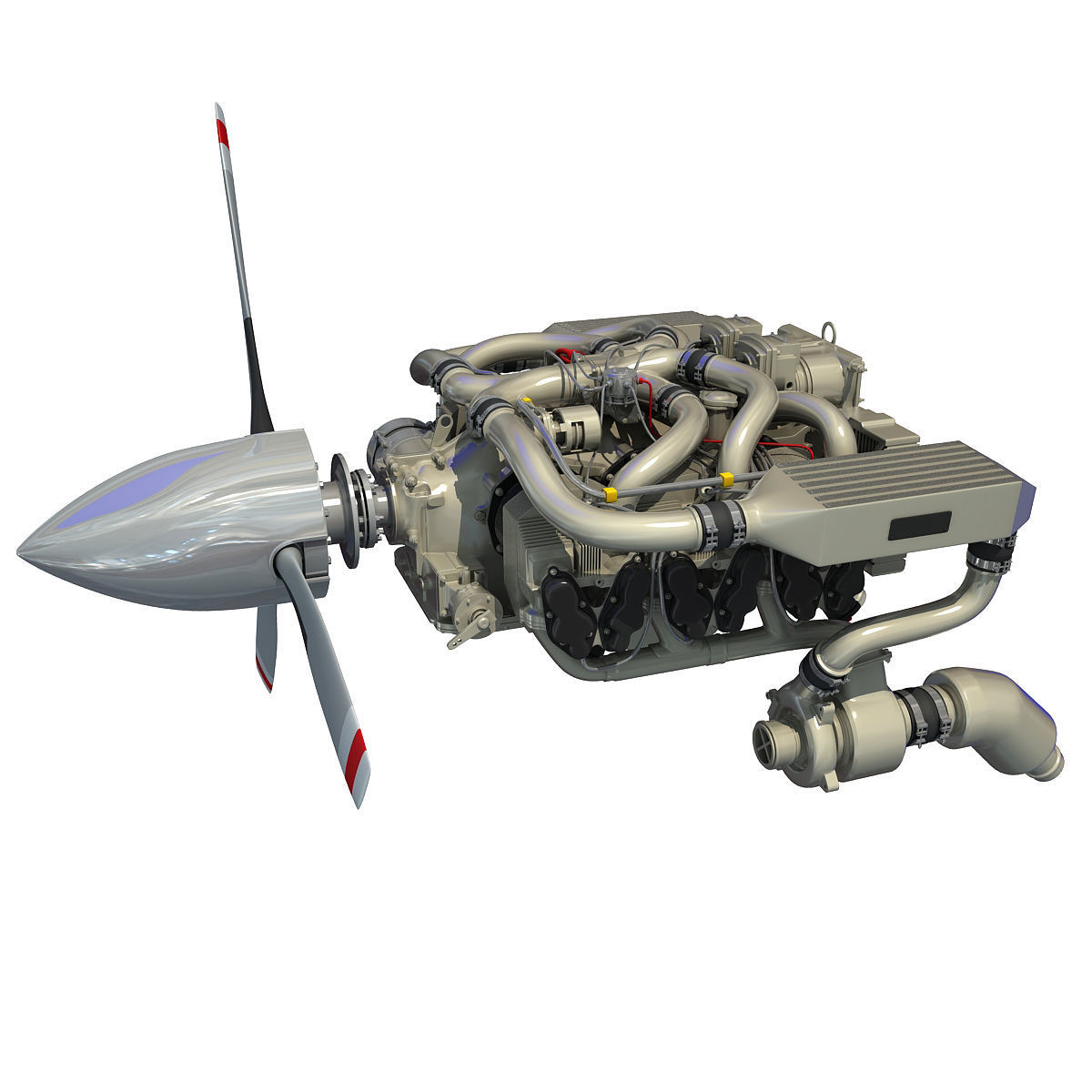 Aircraft Engine Of Continental IO-550  3D model_10