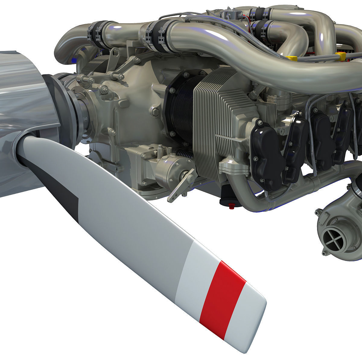 Aircraft Engine Of Continental IO-550  3D model_14