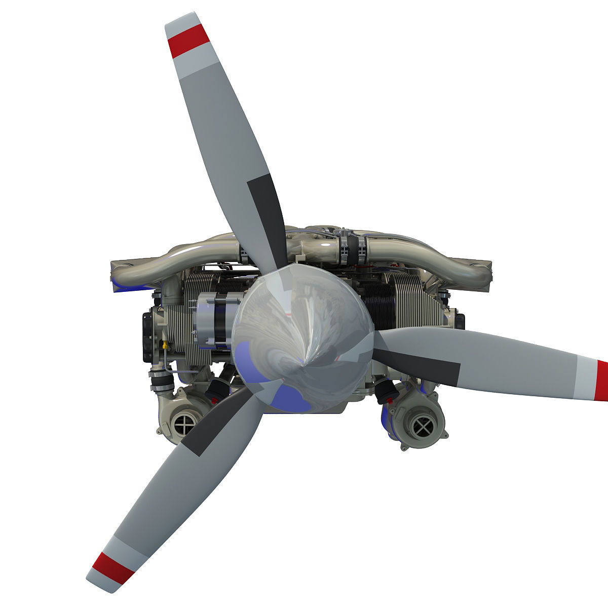 Aircraft Engine Of Continental IO-550  3D model_9