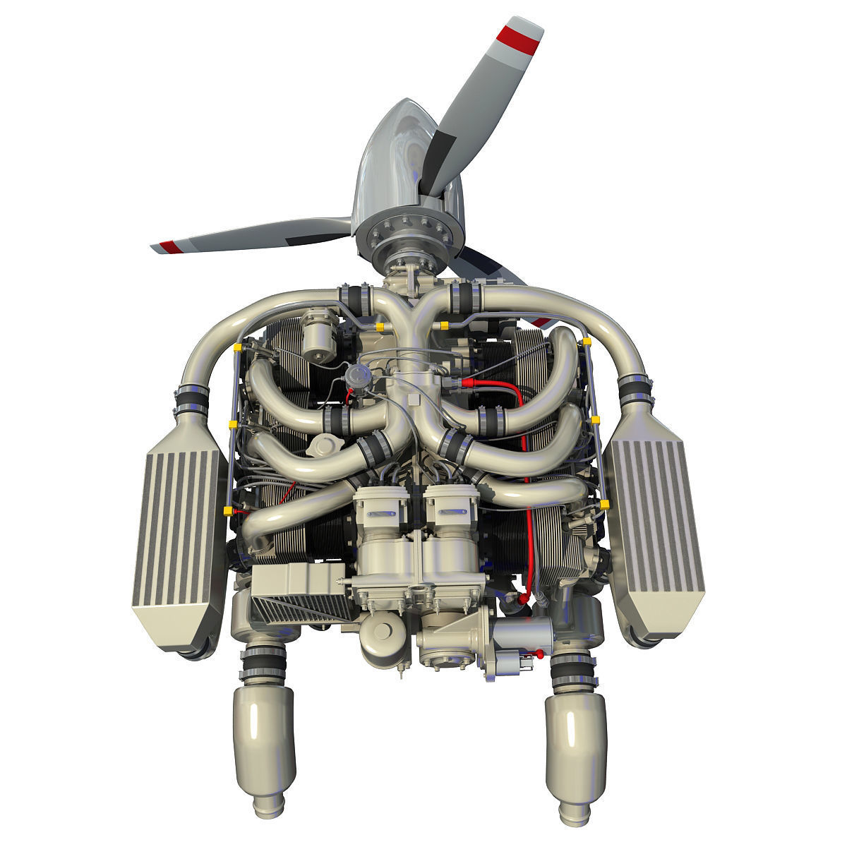 Aircraft Engine Of Continental IO-550  3D model_8