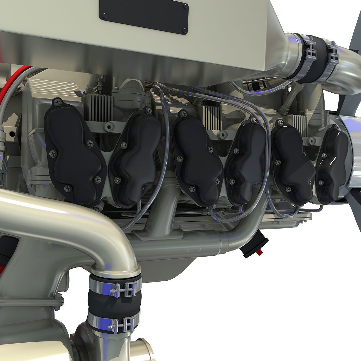 Aircraft Engine Of Continental IO-550  3D model_15