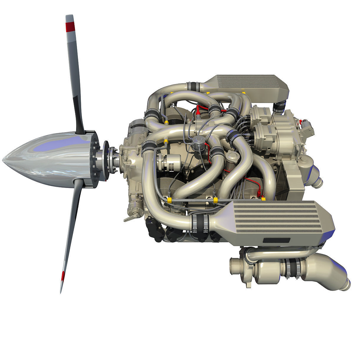 Aircraft Engine Of Continental IO-550  3D model_4