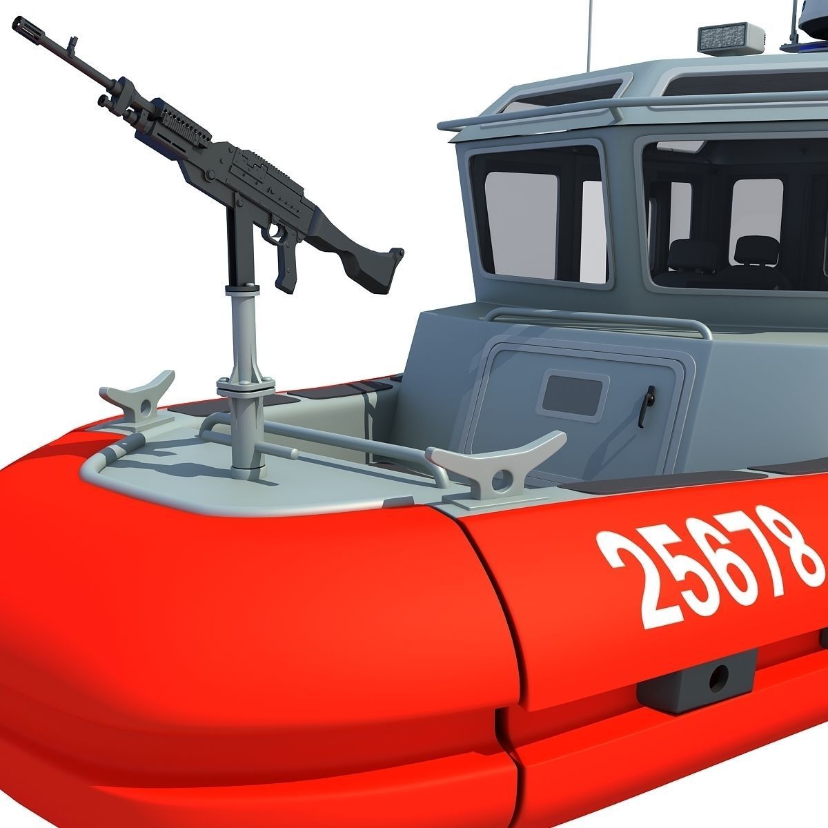 Boat of Coast Guard Defender 3D model_13