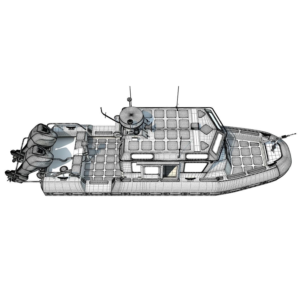 Boat of Coast Guard Defender 3D model_18