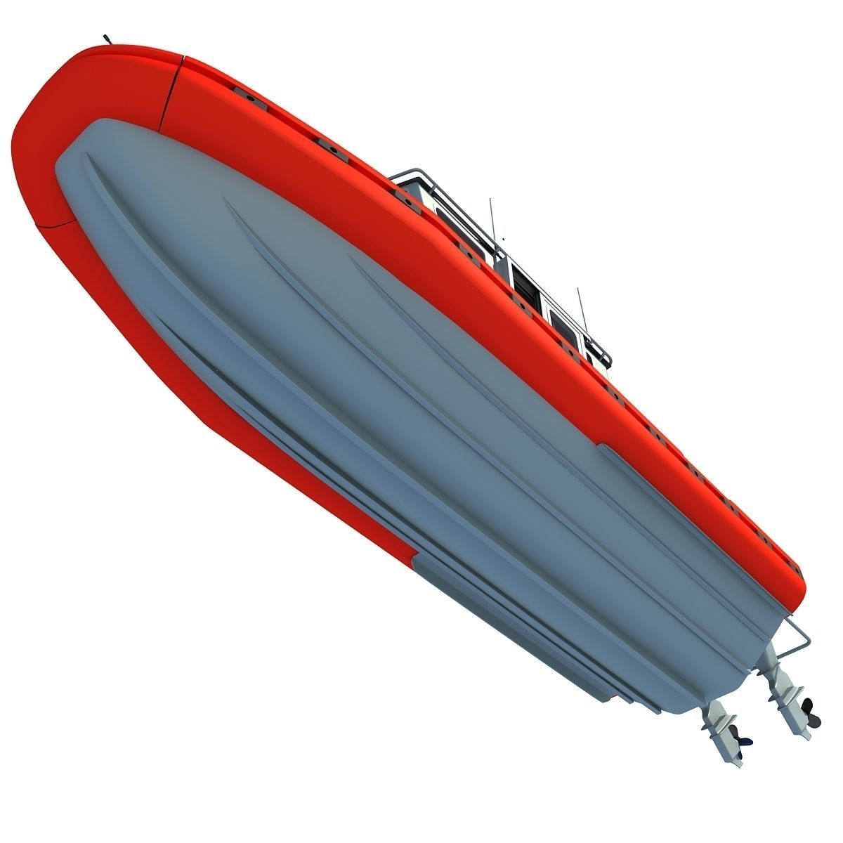 Boat of Coast Guard Defender 3D model_11
