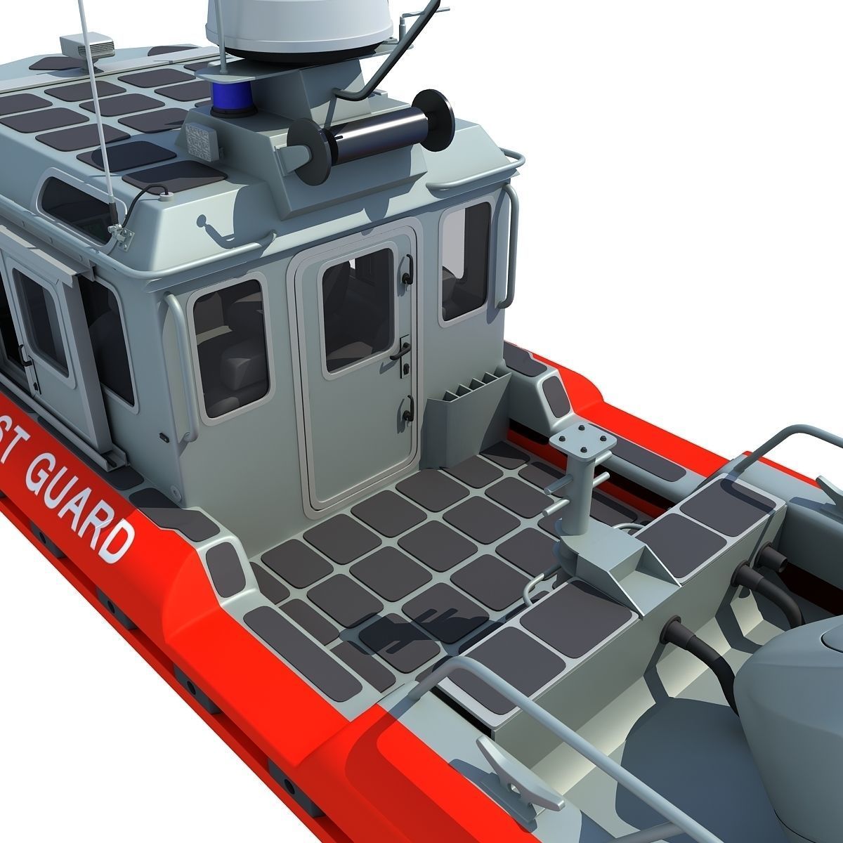 Boat of Coast Guard Defender 3D model_16