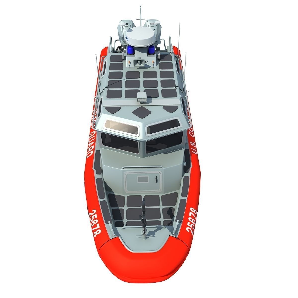 Boat of Coast Guard Defender 3D model_9