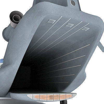 Military Chinook Helicopter 3D model_15