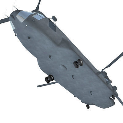 Military Chinook Helicopter 3D model_13