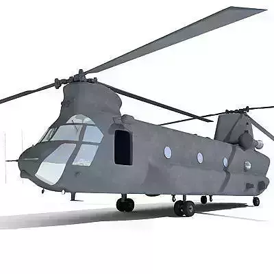 Military Chinook Helicopter 3D model