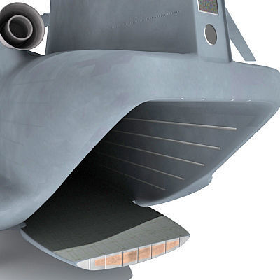 Military Chinook Helicopter 3D model_26