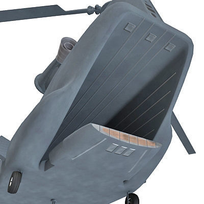 Military Chinook Helicopter 3D model_18
