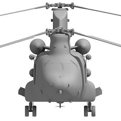 Military Chinook Helicopter 3D model_38