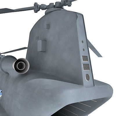Military Chinook Helicopter 3D model_16
