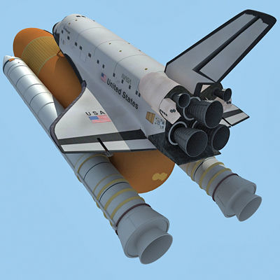 Challenger Space Shuttle 3D model_2