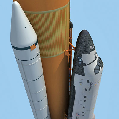 Challenger Space Shuttle 3D model_9