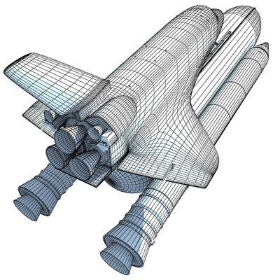 Challenger Space Shuttle 3D model_11