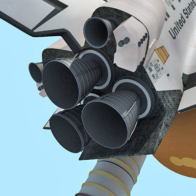 Challenger Space Shuttle 3D model_10