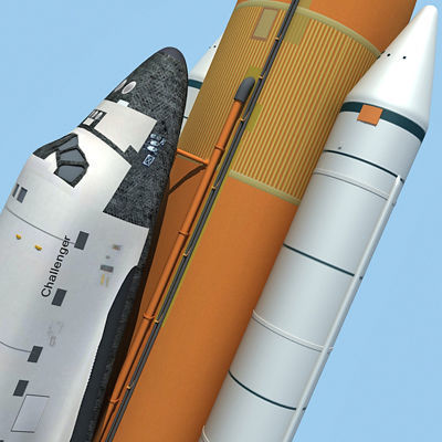 Challenger Space Shuttle 3D model_8