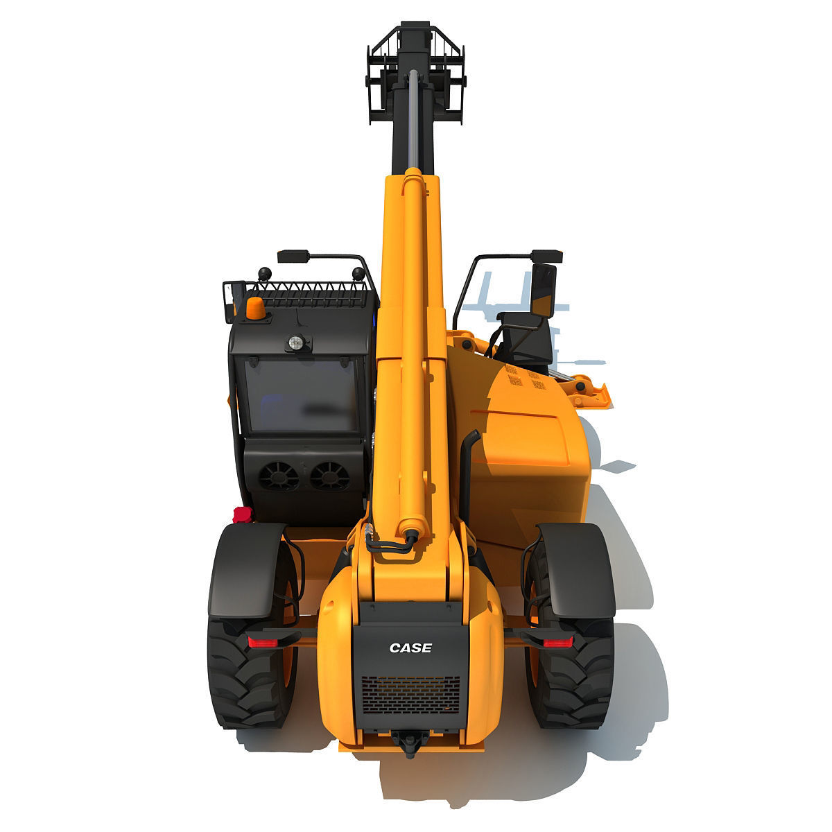 Yellow Case Telescopic Handler 3D model_8