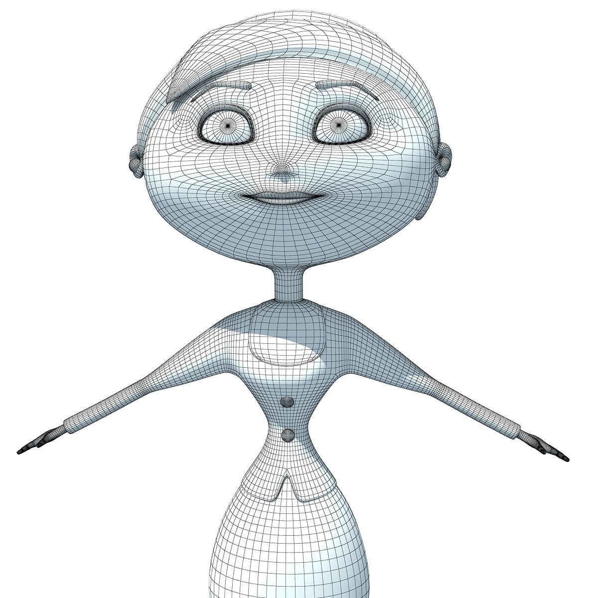 Office Cartoon Woman Redhead 3D model_12