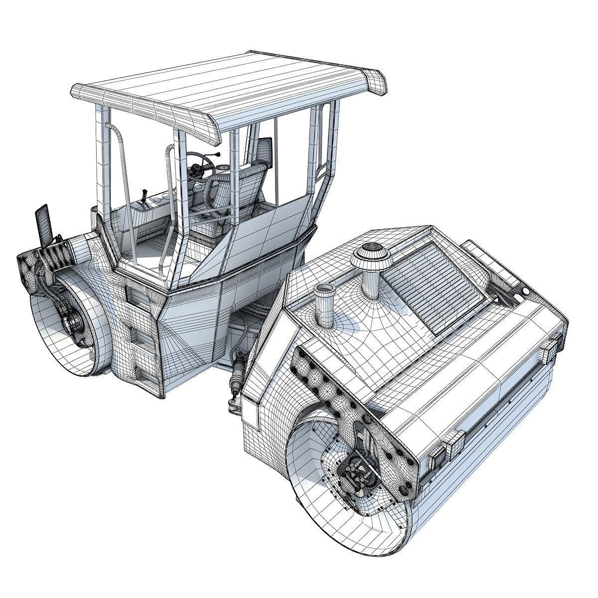 Set of 4 Industrial Machines 3D model_26