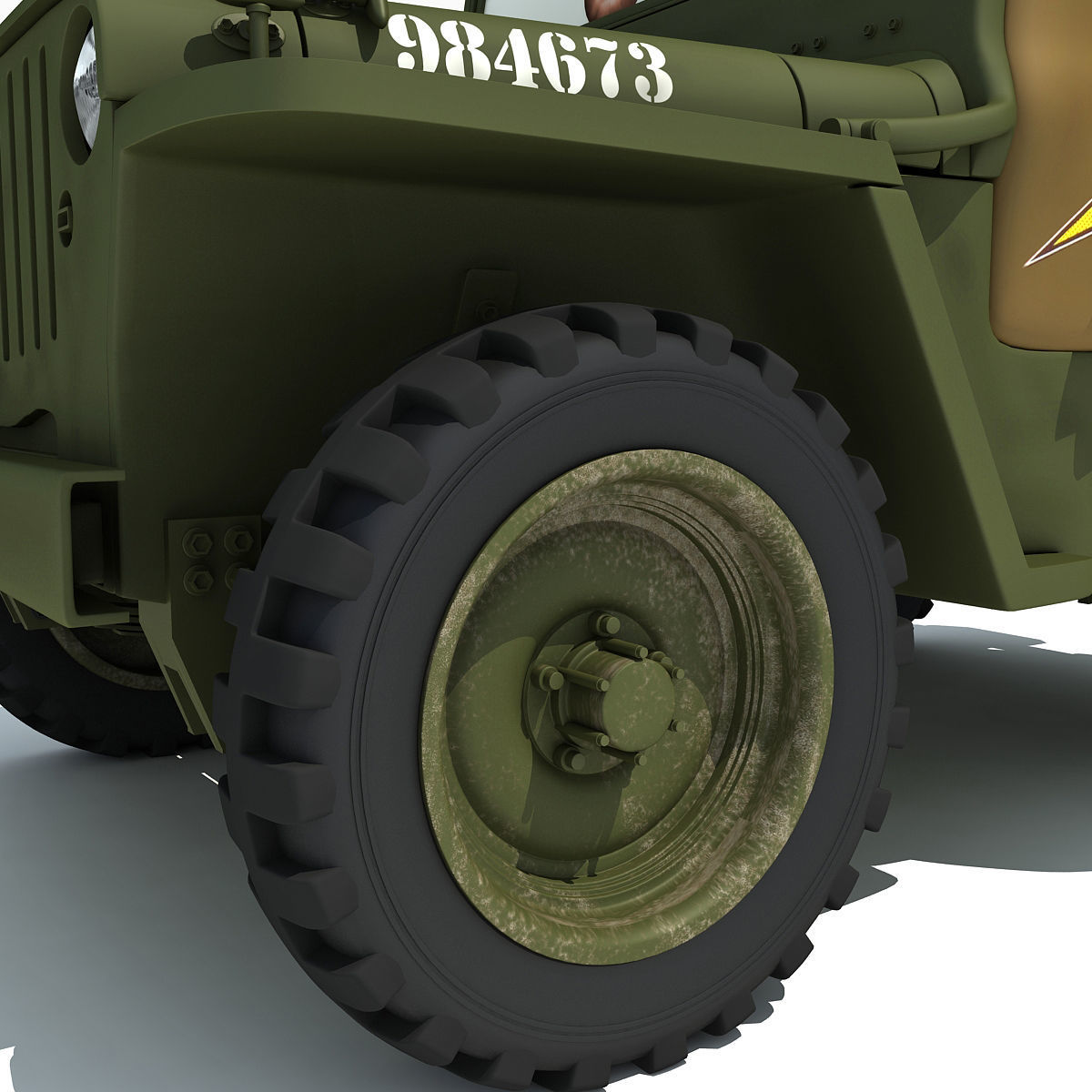 Sarge Character form Movie Cars 3D model_12