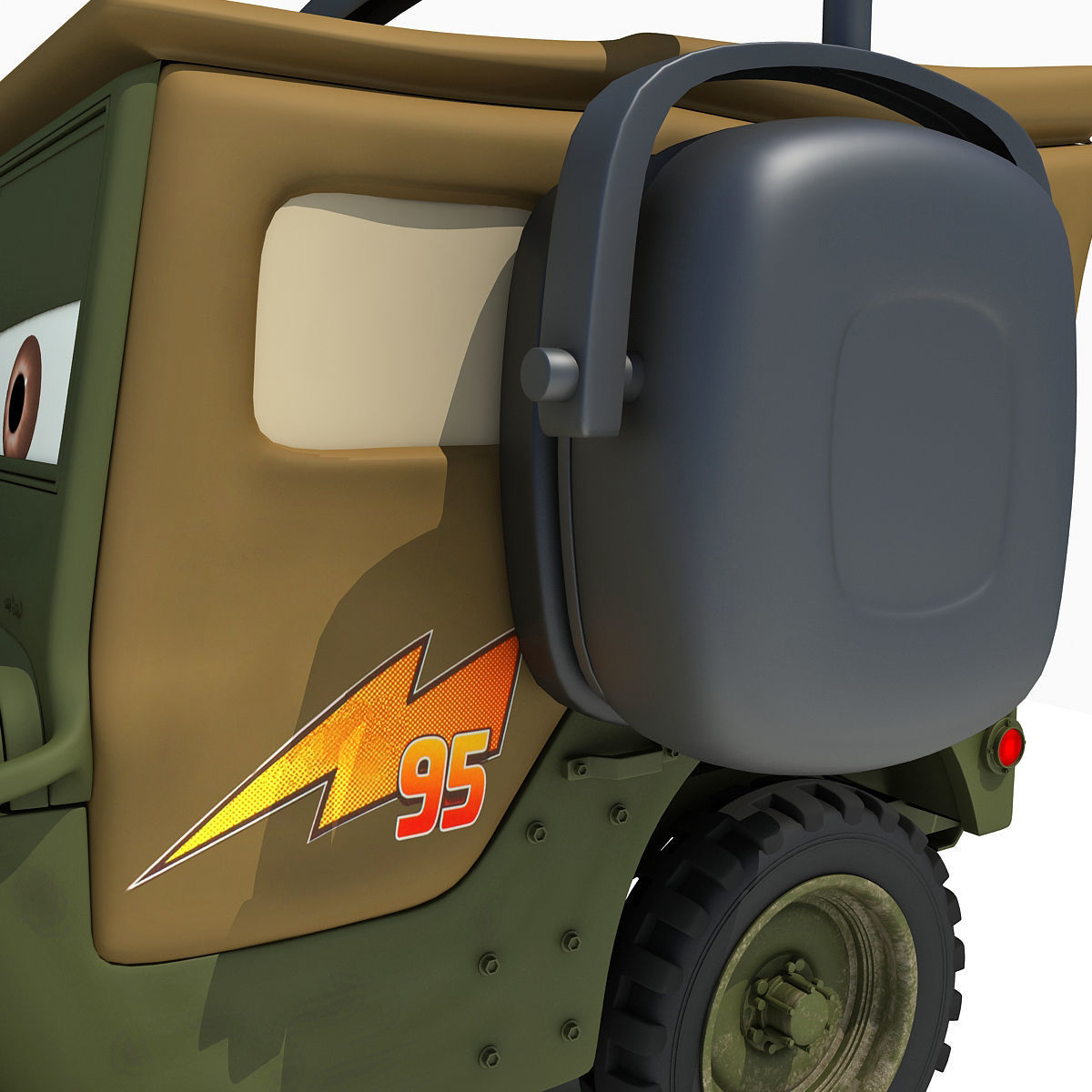 Sarge Character form Movie Cars 3D model_14