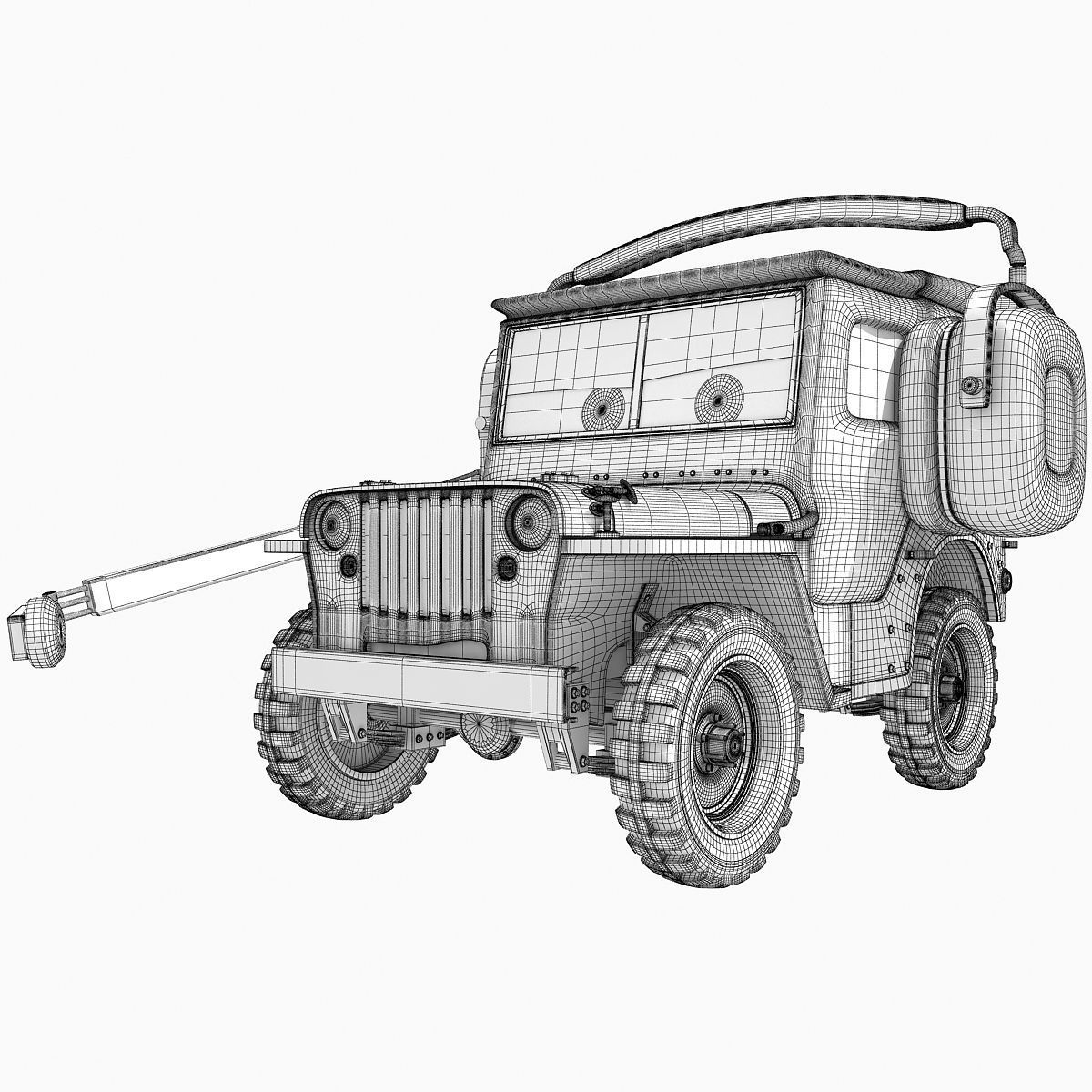 Sarge Character form Movie Cars 3D model_15