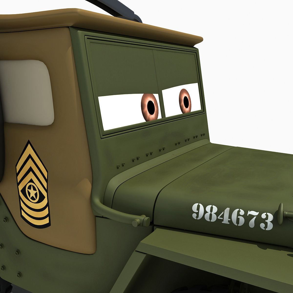 Sarge Character form Movie Cars 3D model_13