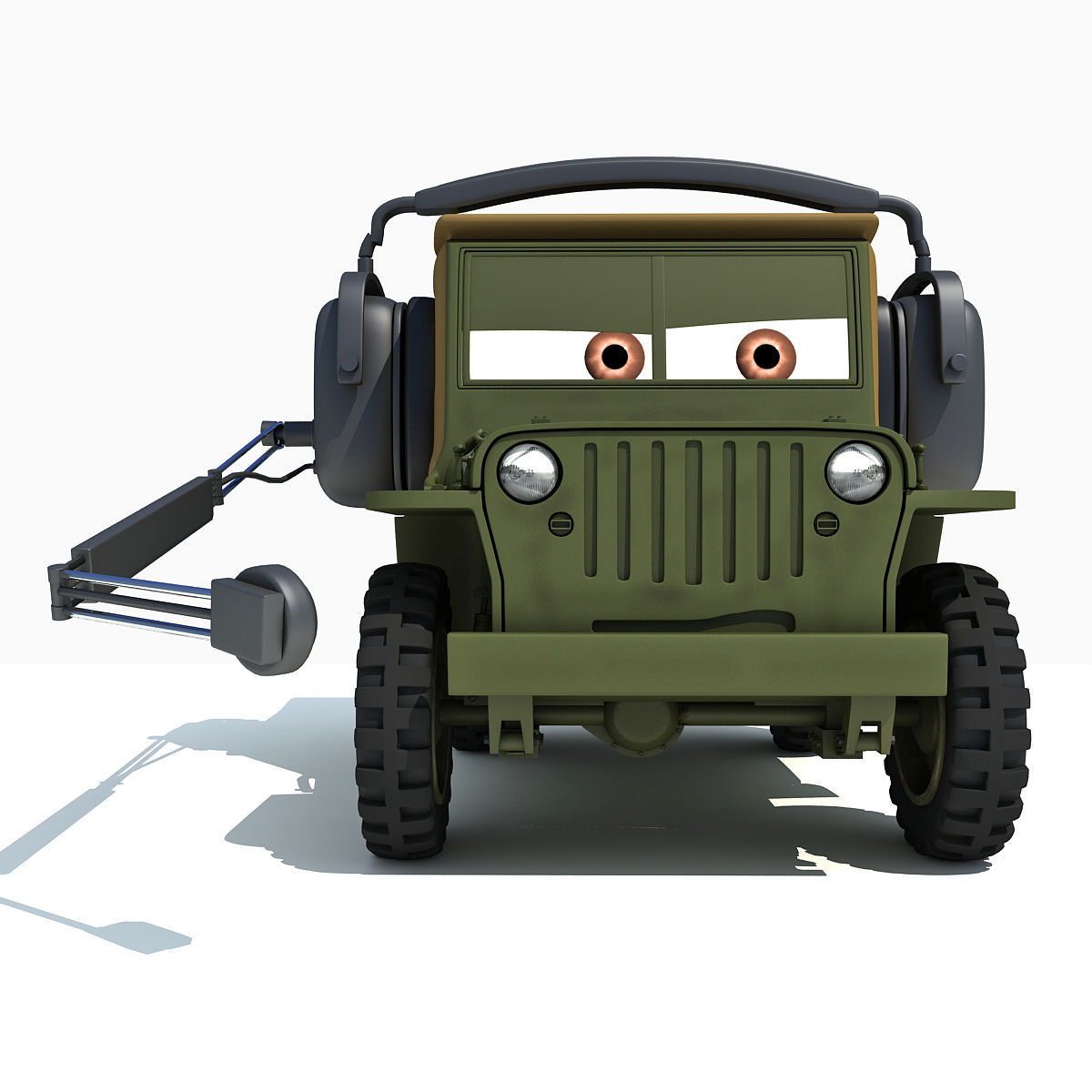 Sarge Character form Movie Cars 3D model_8