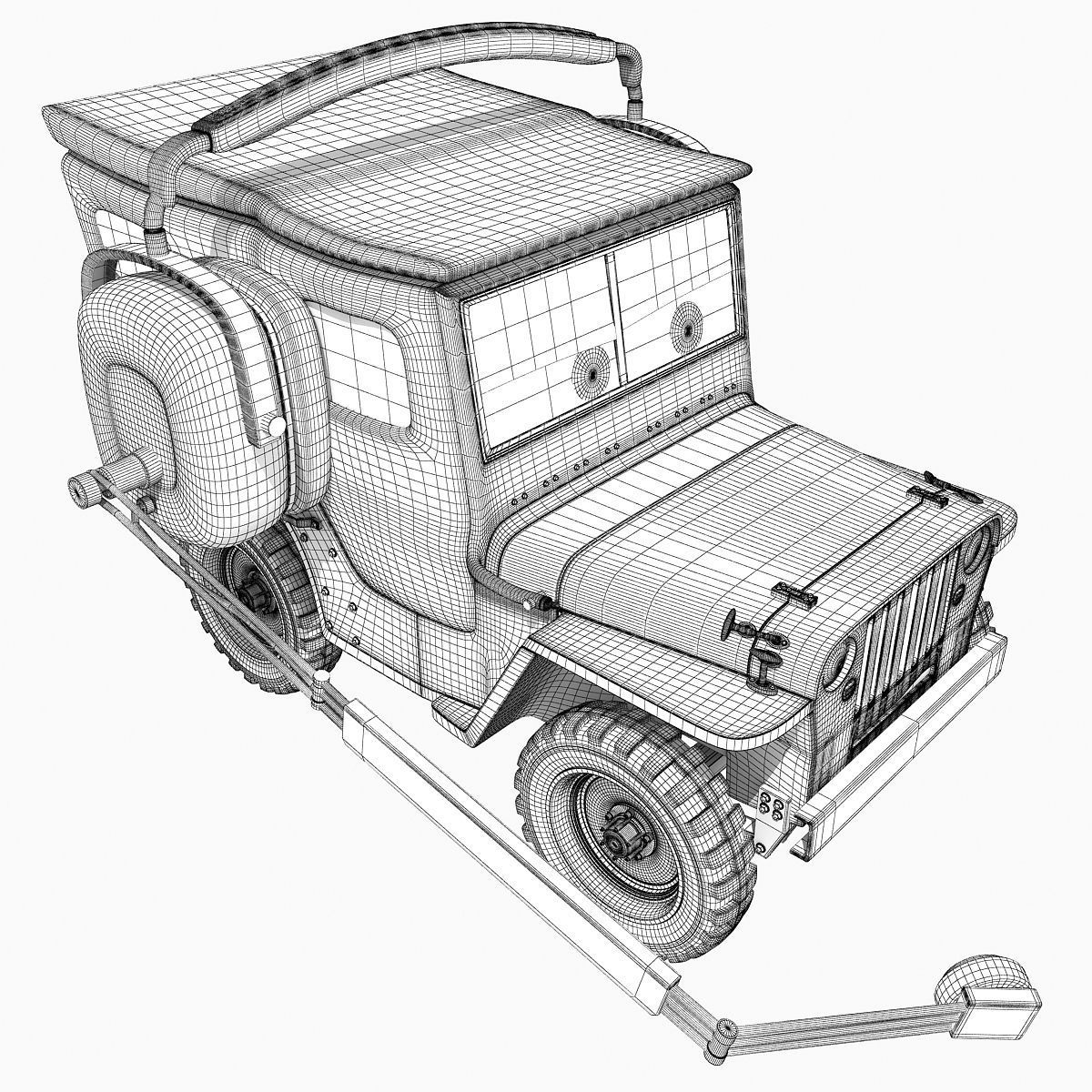 Sarge Character form Movie Cars 3D model_16