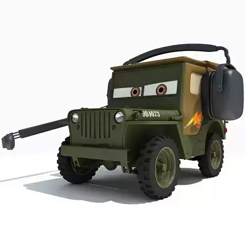 Sarge Character form Movie Cars 3D model