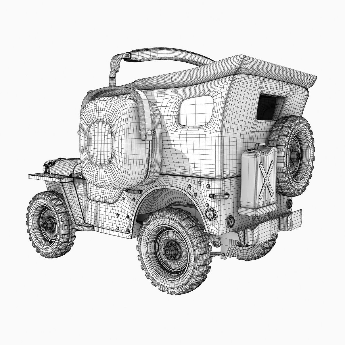 Sarge Character form Movie Cars 3D model_17