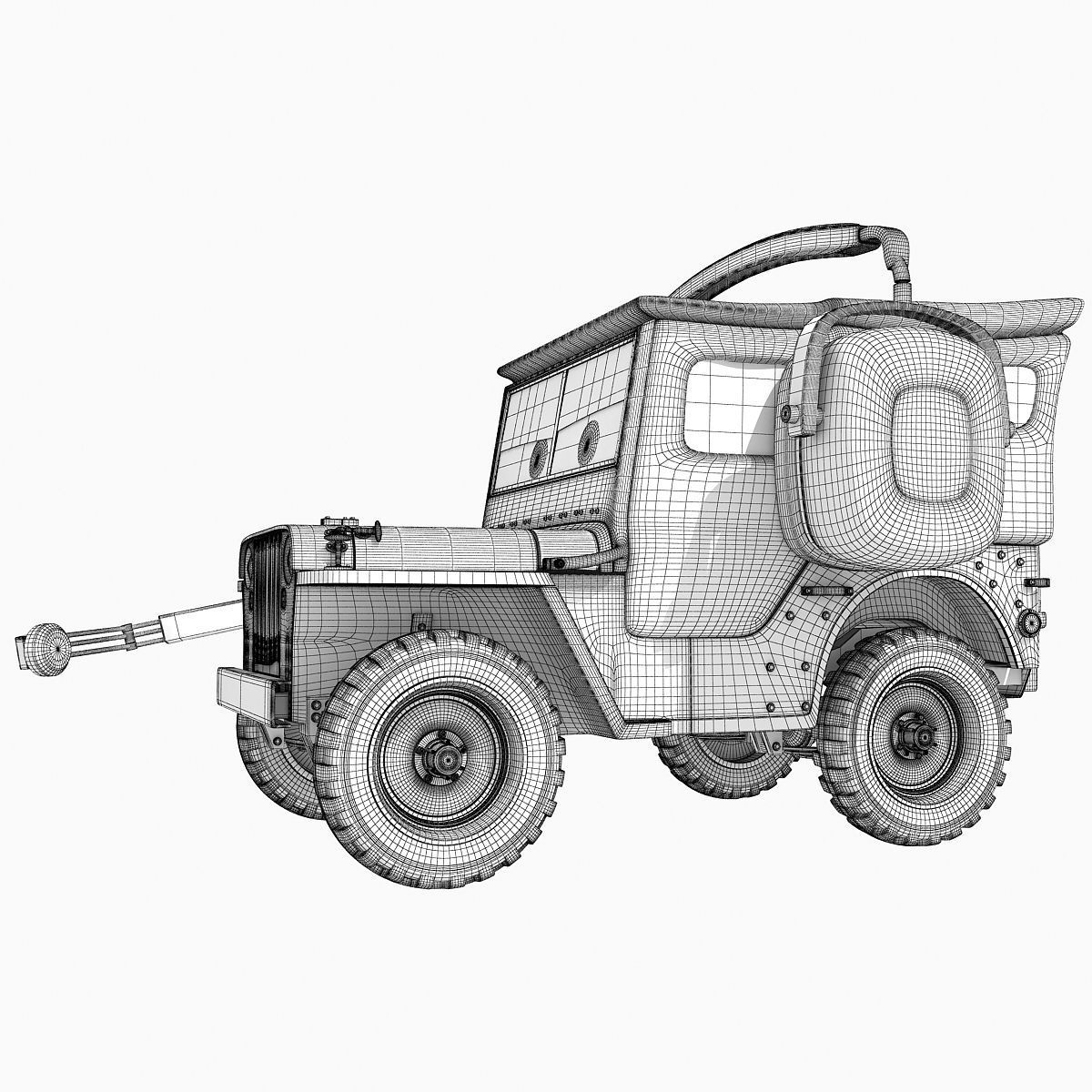 Sarge Character form Movie Cars 3D model_19